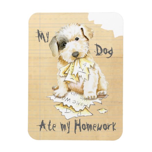 Magnet Flexible Mon Sealyham Terrier A Mangé Mes Devoirs (Vertical)