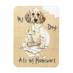 Magnet Flexible Mon Setter Anglais A Mangé Mes Devoirs