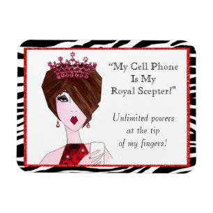 Magnet Flexible "Mon Téléphone Portable Est Mon Scepter Royal !" M