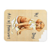 Magnet Flexible Mon Vizsla a mangé mes devoirs (Horizontal)