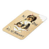 Magnet Flexible Mon Yorkie a mangé mes devoirs (Côté Gauche)