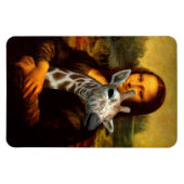Magnet Flexible Mona Lisa aime les girafes (Horizontal)