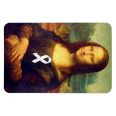 Magnet Flexible Mona Lisa Au Ruban Blanc (Horizontal)