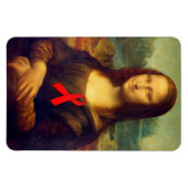 Magnet Flexible Mona Lisa Au Ruban Rouge (Horizontal)