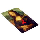 Magnet Flexible Mona Lisa Au Ruban Rouge (Côté Droit)