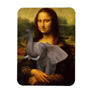 Magnet Flexible Mona Lisa avec éléphant