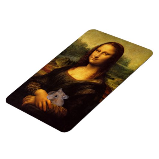 Magnet Flexible Mona Lisa Avec Hamster (Côté Gauche)
