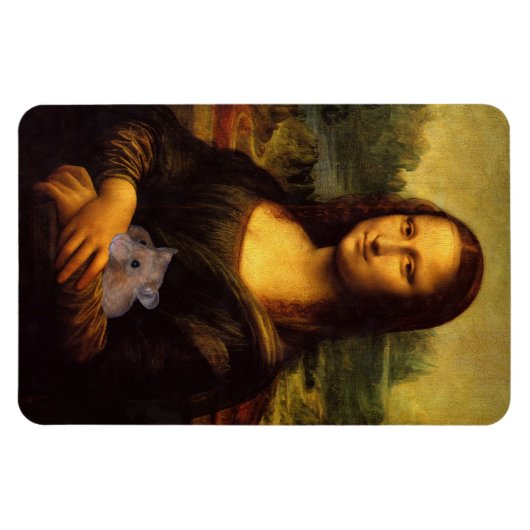 Magnet Flexible Mona Lisa Avec Hamster (Horizontal)