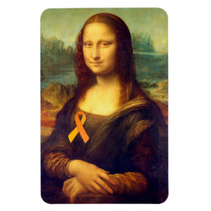 Magnet Flexible Mona Lisa With Orange Ribbon