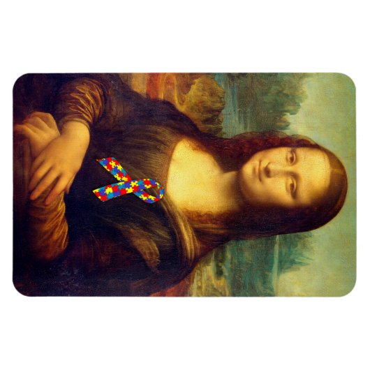 Magnet Flexible Mona Lisa With Puzzle (Horizontal)