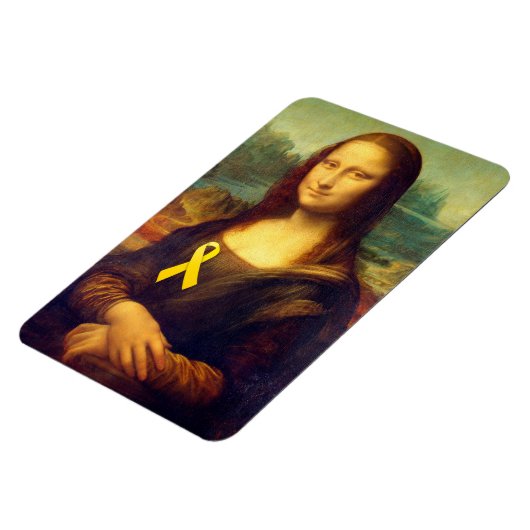 Magnet Flexible Mona Lisa With Yellow Ribbon (Côté Gauche)