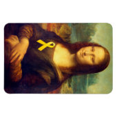 Magnet Flexible Mona Lisa With Yellow Ribbon (Horizontal)
