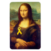 Magnet Flexible Mona Lisa With Yellow Ribbon (Vertical)