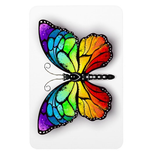 Magnet Flexible Monarque papillon arc-en-ciel (Vertical)