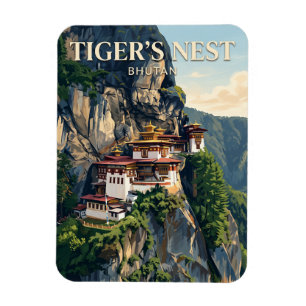Magnet Flexible Monastère du nid de Tigre Bhoutan