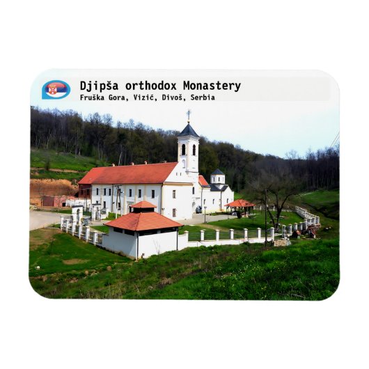 Magnet Flexible MONASTÈRES SERBES - Monastère orthodoxe de Djipša  (Horizontal)