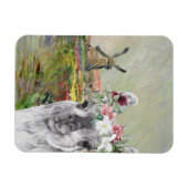 Magnet Flexible Monet Champ Tulipes et Fancy Llama (Horizontal)