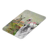 Magnet Flexible Monet Champ Tulipes et Fancy Llama (Côté Gauche)