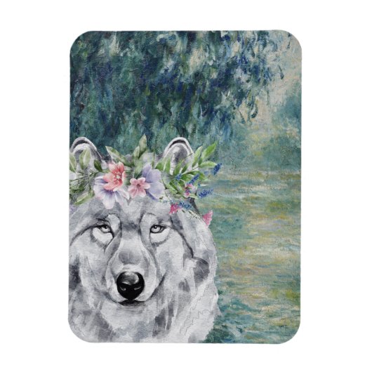 Magnet Flexible Monet Morning Seine et Grey Wolf (Vertical)