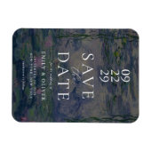 Magnet Flexible Monet Water Lilies Wedding Save The Date (Horizontal)