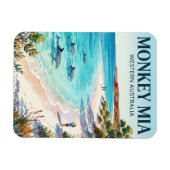 Magnet Flexible Monkey Mia Australie (Horizontal)