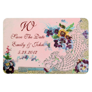Magnet Flexible MONOGRAM ROMANTİCA, Enregistrer La Date