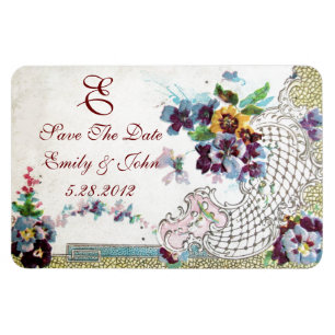 Magnet Flexible MONOGRAM ROMANTİCA, Enregistrer La Date