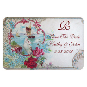 Magnet Flexible MONOGRAM ROMANTİCA, Enregistrer La Date