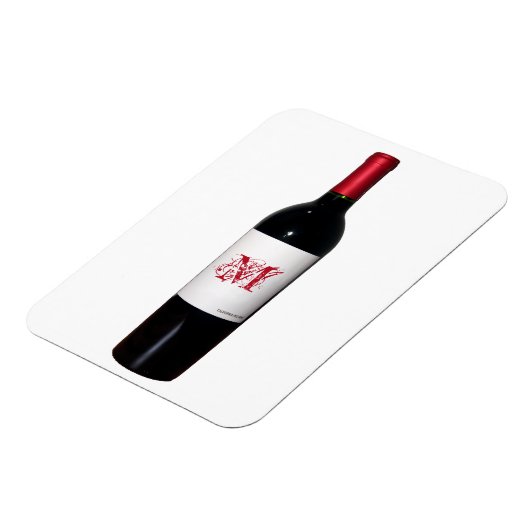 Magnet Flexible Monogramme Bouteille de vin Aimant Flexi (Côté Gauche)