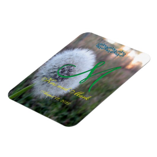 Magnet Flexible Monogramme Dandelion 3d (Côté Gauche)
