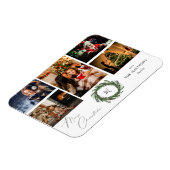 Magnet Flexible Monogramme de couronne budgétaire 5 Photo Joyeux N (Côté Gauche)