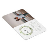 Magnet Flexible Monogramme de couronne feuille Photo du Mariage En (Côté Droit)