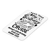 Magnet Flexible Monogramme de croisière d'anniversaire Porte Cabin (Côté Gauche)