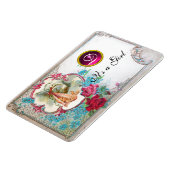 Magnet Flexible MONOGRAMME DE DOUCHE BÉBÉ EN STORK, blanc (Côté Gauche)