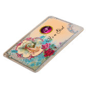 MAGNET FLEXIBLE MONOGRAMME DE DOUCHE POUR FILLES BÉBÉ EN STORK (Côté Gauche)