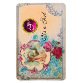 MAGNET FLEXIBLE MONOGRAMME DE DOUCHE POUR FILLES BÉBÉ EN STORK (Vertical)