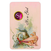 MAGNET FLEXIBLE MONOGRAMME DE DOUCHE POUR FILLES BÉBÉ EN STORK (Vertical)