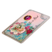 MAGNET FLEXIBLE MONOGRAMME DE DOUCHE POUR FILLES BÉBÉ EN STORK (Côté Gauche)