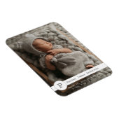 Magnet Flexible Monogramme de Faire-part de naissance photo modern (Côté Droit)