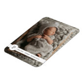 Magnet Flexible Monogramme de Faire-part de naissance photo modern (Côté Gauche)