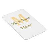 Magnet Flexible Monogramme de l'équipe de la mariée simple shower (Côté Droit)