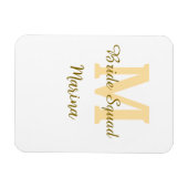 Magnet Flexible Monogramme de l'équipe de la mariée simple shower (Horizontal)