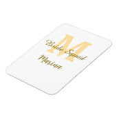 Magnet Flexible Monogramme de l'équipe de la mariée simple shower (Côté Gauche)