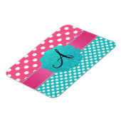 Magnet Flexible Monogramme diamants pois rose (Côté Gauche)