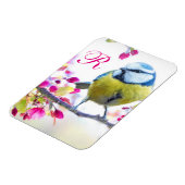 Magnet Flexible Monogramme d'oiseaux et de fleurs (Côté Gauche)