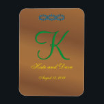 Magnet Flexible Monogramme en bronze Brown de la noix de pécan 3d<br><div class="desc">Monogramme en bronze brun-rougeâtre de la noix de pécan 3d Échantillonneur nuptial Contrôle ces marchandises de raffinage que vous pouvez ajuster vous-même par rapidement utilisant votre illustration faite sur commande ou en plaçant simplement votre image numérique ou photographie personnelle sur ici. Faites-lui style éblouissant, pastoral, sophistiqué, antédiluvien, rétro ou n'importe...</div>