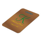 Magnet Flexible Monogramme en bronze Brown de la noix de pécan 3d (Côté Gauche)