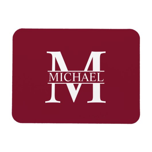 Magnet Flexible Monogramme et nom personnalisés (Horizontal)