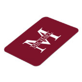 Magnet Flexible Monogramme et nom personnalisés (Côté Gauche)