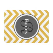 Magnet Flexible Monogramme jaune Chevron (Horizontal)
